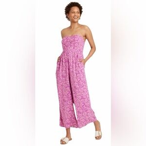 Knox Rose Floral Strapless Jumpsuit – Pink Paisley – XXL